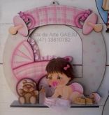guirlanda bebê menina crua