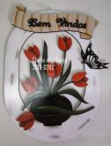 guirlanda oval tulipas